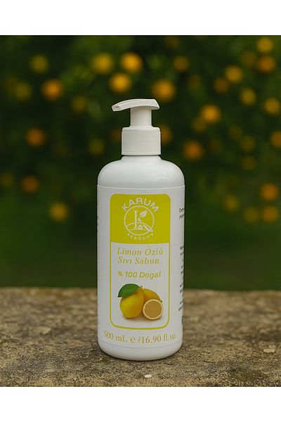 karum academy 100% Natural Lemon Oil Liquid Soap – Refreshing & Skin-Friendly Cleansing 500ml