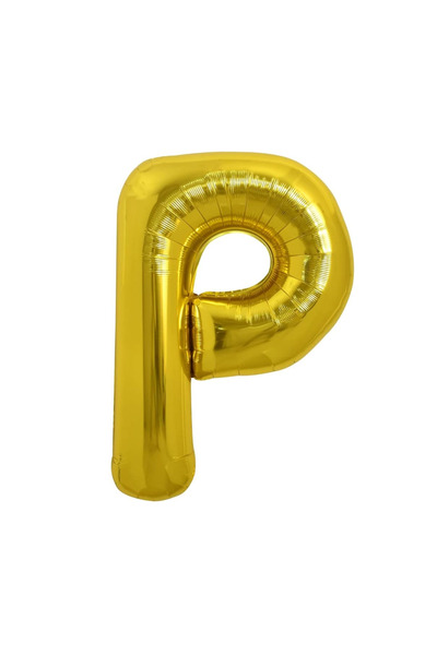 SDEPOT SDEPOT metallic foil balloon, letter P, gold, 40 cm