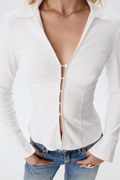 Stradivarius Fitted long sleeve shirt