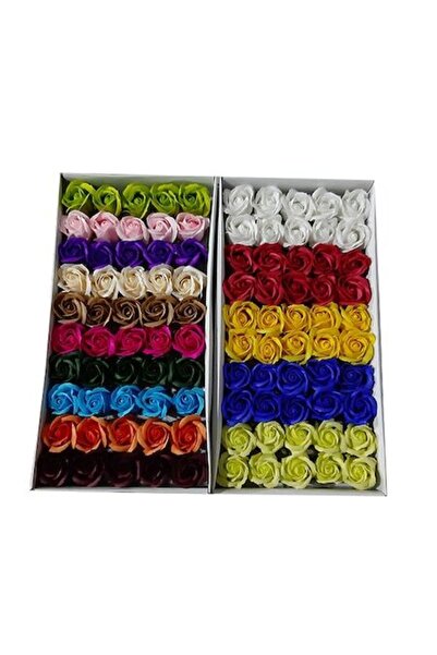 TOT CE VREI TU Flori de săpun cu trandafiri multicolori, set 100 buc