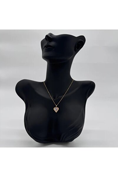 TAKIŞINA Steel Purple and Blue Reflection Zircon Stone Detailed Ocean Heart N...