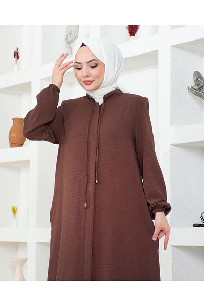 Nevayla Moda Loose Cut Aerobin Fabric Ferace / Brown - F137