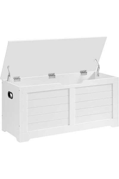 VASAGLE Storage Bench, for Hallway or Bedroom, MDF, 40x100x46cm, White