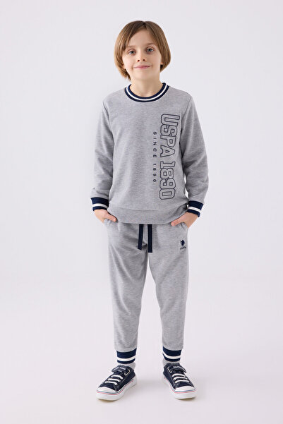 U.S. Polo Assn. U.S. Polo Assn Erkek Çocuk Gri Melanj Eşofman Takımı