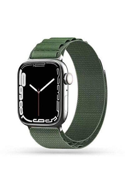 Dalip Baby Textile Strap for Apple Watch 1/2/3/4/5/6/7/8/SE/SE 2/Ultra, 42 / 44 / 45 / 49 MM, Green