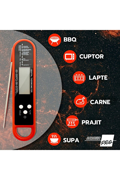AcronicPro Digital Cooking Thermometer with Wire Sensor, High Accuracy