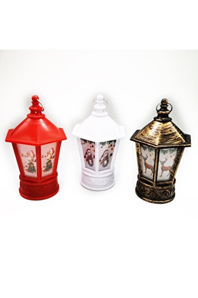 Vision XXI Set 3 felinare luminoase, formă clasică, teme de Crăciun, bronz, a...