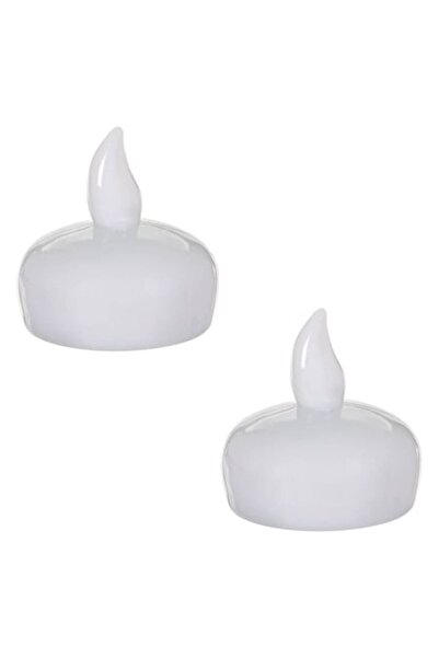 OEM Set 2 decorative white Christmas candles with LED