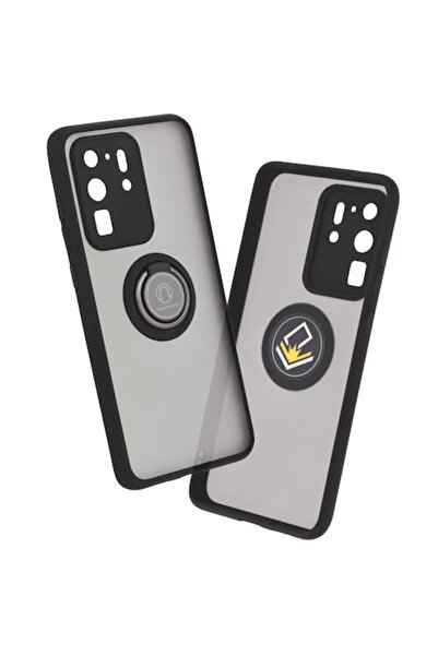 Dali Carcasă de protecție compatibilă cu Samsung Galaxy S20 Ultra 4G/5G, Glint, inel magnetic, TPU, negru-Tr