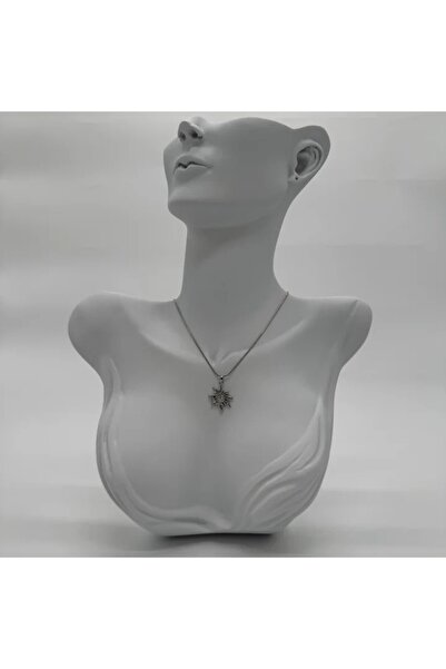 TAKIŞINA Steel Silver Sun Detail Necklace - Silver