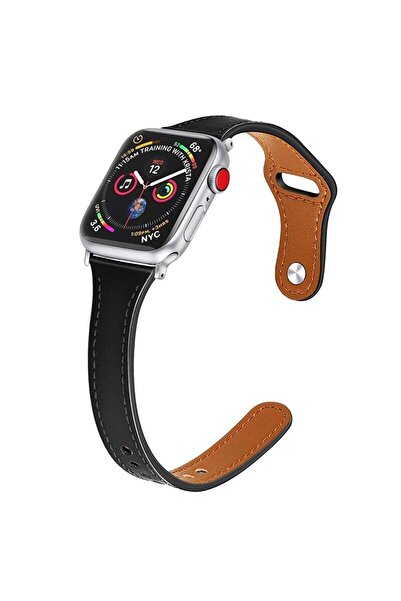 Dali Curea de ceas din piele pentru femei, compatibilă cu Apple Watch 1/2/3/4/5/6/7/8/9/SE/SE 2, 38/40/41 mm, neagră