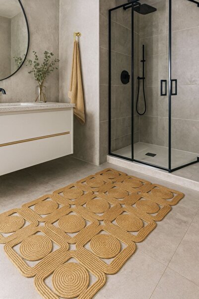 MaVaux Solena Jüt Hasır Dikdörtgen Şık Kilim Halı Paspas Yolluk Evinizi Şımar...