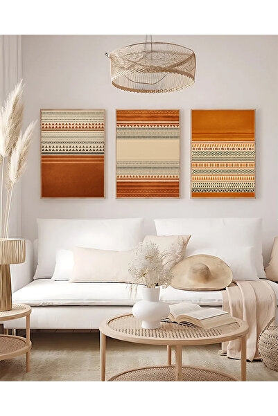 woodsia Set de pictură din lemn MDF cu aspect cadru 3 piese UCMD SET1041