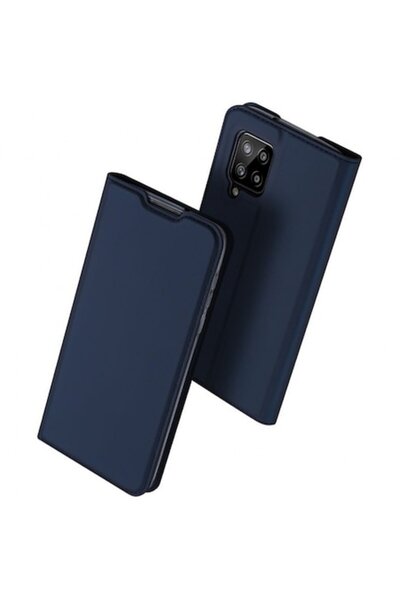 dalip Husă de protecție cu clapă compatibilă cu Samsung Galaxy M32 M325, Skin Pro, piele, albastru marin