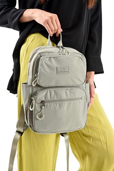 571 Collections Çanta Ultra Light Stylish and Waterproof Medium Backpack Mink Model: (571-13-9D)