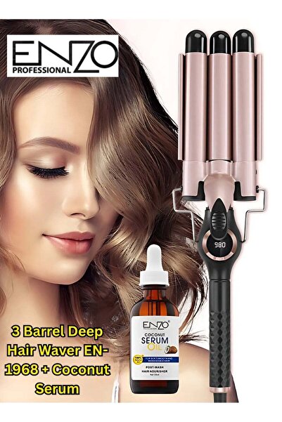 ENZO Hair Curler 3 Barrel Curling Iron