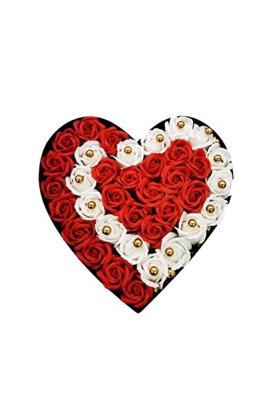 OEM Aranjament floral Love în cutie neagră cu inimă, 37 de trandafiri și acce...