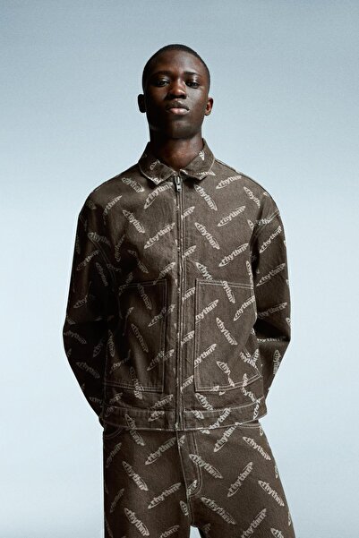 Bershka Jakarlı denim ceket