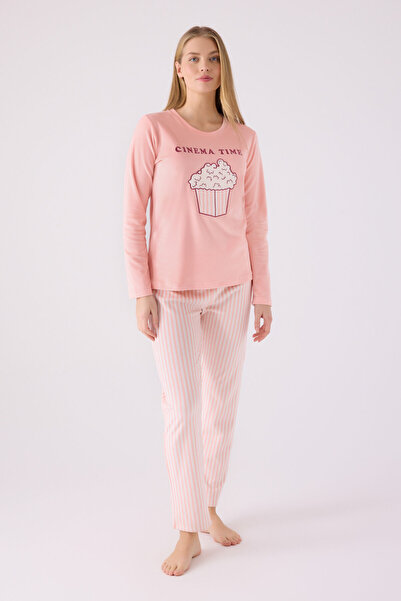 Rolypoly Women's Pink Long Sleeve Pajama Set