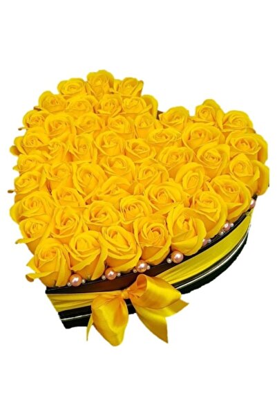 FY FashionForYou Aranjament cu inimă și trandafiri de săpun, galben, special M