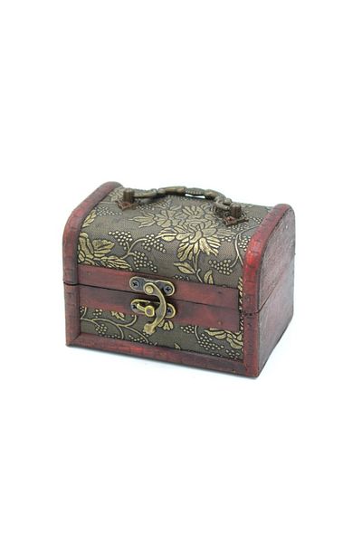 OEM Wooden Chest, Brown, 12 x 8 x 9 cm, 2 Pieces