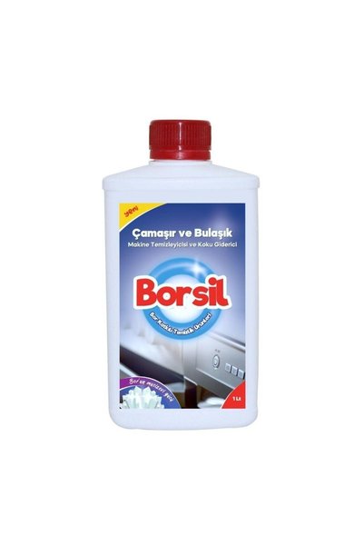 Borsil Bulaşık Ve Çamaşır Makinesi Temizleyici 1 LT Koku Giderici Nano Teknoloji Hijyenik Bakım Maddesi