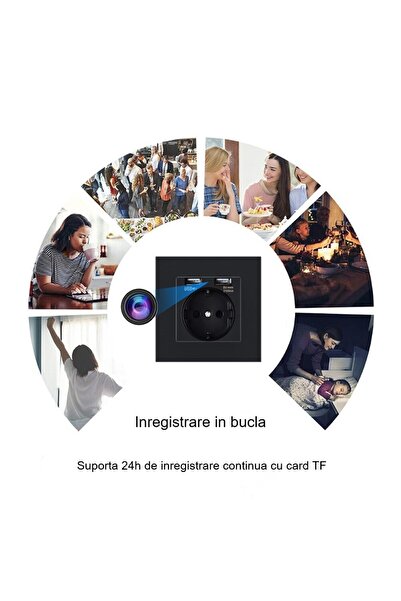 OEM WIFI Spy Camera, TSS-PEUW Hidden in the Socket, Full HD, 5MP, Audio-Video Recording,