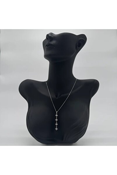 TAKIŞINA Steel Silver Star Detail Y Necklace - Silver