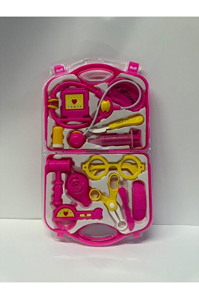 Mix Store Çantalı Oyuncak Doktor Seti Oyuncağı (Pembe)