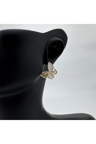 TAKIŞINA Special Series Butterfly Model Earrings - Gold