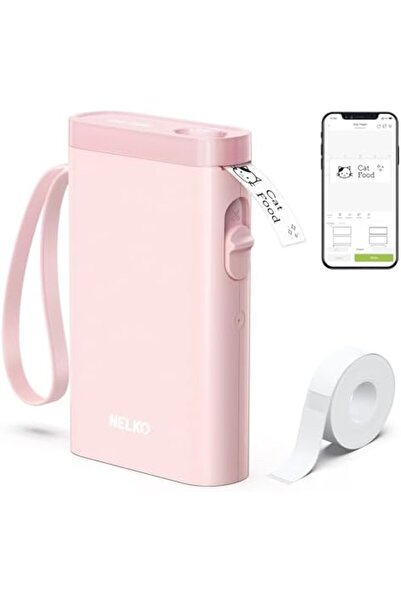 Nelko Bluetooth P21 Label Printer, Portable Self-Adhesive Labelling Device, Wireless Mini Printer fo
