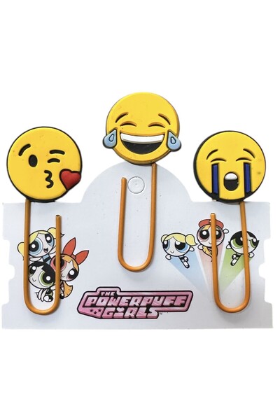 Buki'nin Atölyesi مجموعة من 3 قطع من الإيموجي المرجعية / مشابك الورق