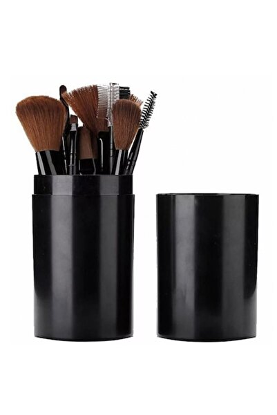 dalip Set de pensule pentru machiaj, cutie de depozitare, 12 piese, Negru