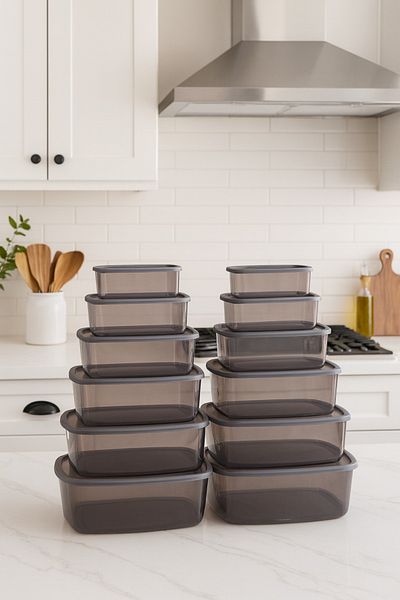 Vienev 12-Piece Airtight Storage Container Anthracite