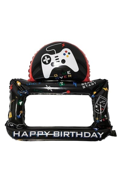 dalip Balon în formă de ramă 3D, Game On, 62x68cm, Multicolor