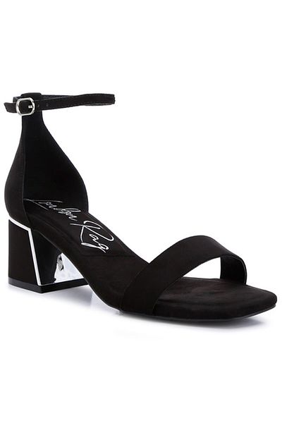 london Rag Women Block Heel Sandals in Black