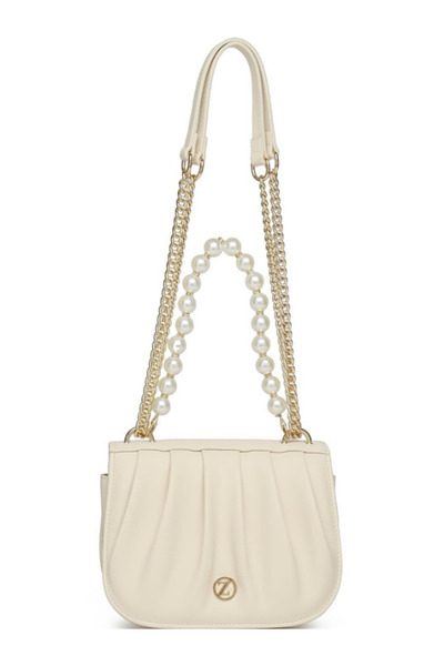 Zühre Chain Strap Bead Detailed Hand and Shoulder Bag Z0030