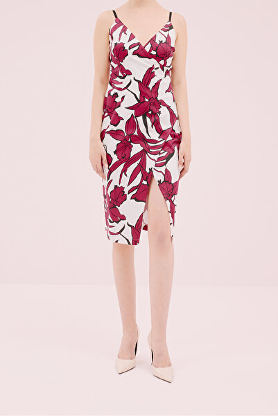 Roman Askılı Kruvaze Elbise Standart Renk Y2211107_089