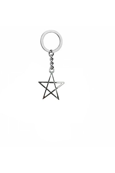 Herşey Nota Breloc metalic cu figură de stea – Accesoriu unisex gotic și alternativ