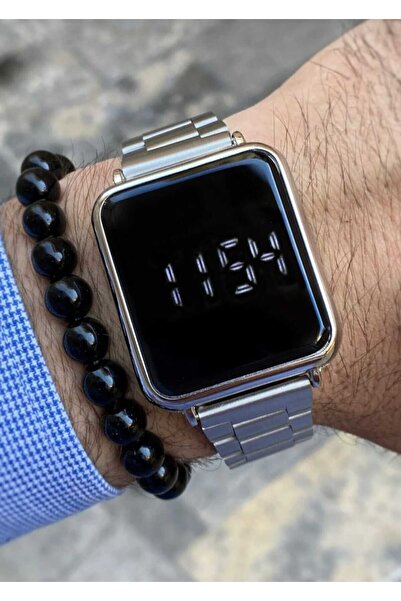 Neorney Metal Kordonlu Şık Unisex Led Saat