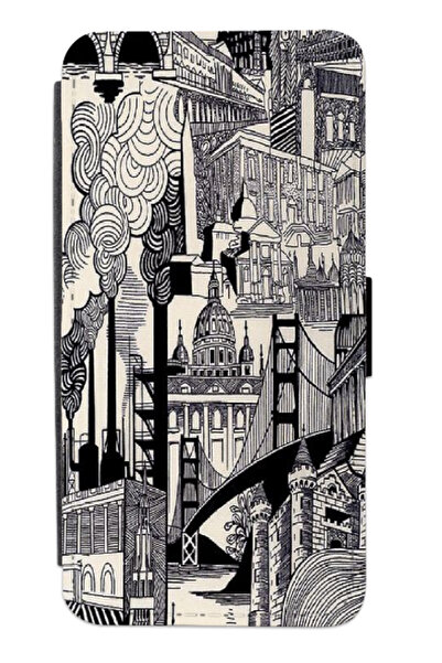 Atlas Husa personalizata tip carte OPPO A53, Black and white art #9, , S2D1M204