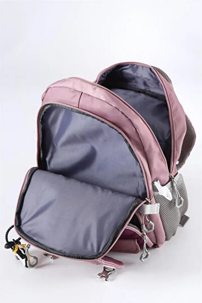 YOUNG School Backpack with Pink Accessories - Middle School High School 51781