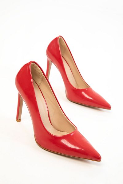 SOHO Red Patent Leather Women's Classic Heeled Shoes 20819