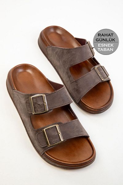 SOHO Men's Brown Slippers 20304