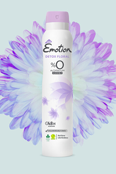Emotion Detox Floral Kadın Vegan Deodorant 6x200 ml Hızlı Kurur,Leke Bırakmaz