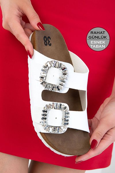 SOHO White Women's Slippers 20679
