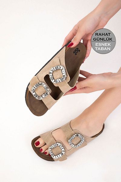 SOHO Beige Women's Slippers 20679