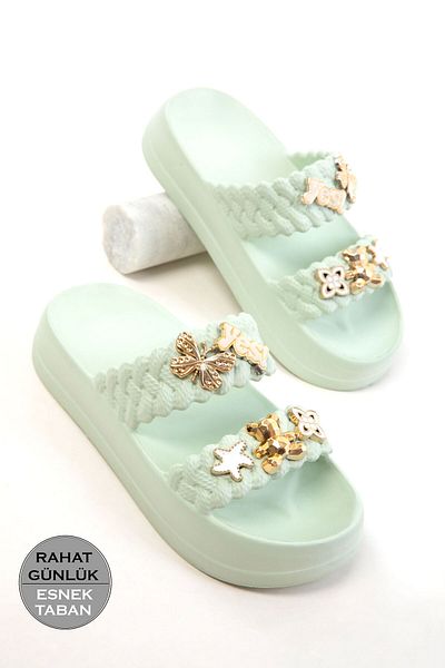 SOHO Mint Green Women's Slippers 20305