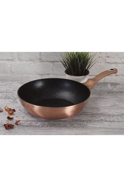 Berlinger Haus Wok, 28 cm, Metálfényű, Rózsaarany Kiadás