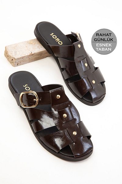 SOHO Brown Women's Slippers 20747